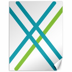 Symbol X Blue Green Sign Canvas 12  X 16  