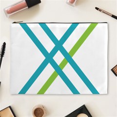 Symbol X Blue Green Sign Cosmetic Bag (xl) by Mariart