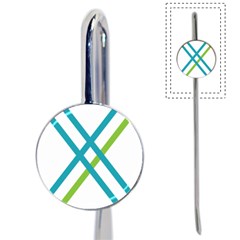 Symbol X Blue Green Sign Book Mark by Mariart