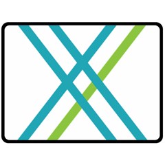 Symbol X Blue Green Sign Fleece Blanket (large)  by Mariart