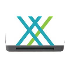 Symbol X Blue Green Sign Memory Card Reader With Cf by Mariart