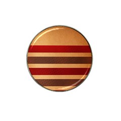 Vintage Striped Polka Dot Red Brown Hat Clip Ball Marker (4 Pack) by Mariart