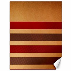 Vintage Striped Polka Dot Red Brown Canvas 36  X 48   by Mariart