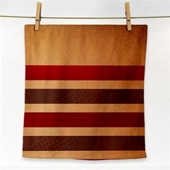 Vintage Striped Polka Dot Red Brown Face Towel by Mariart