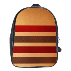 Vintage Striped Polka Dot Red Brown School Bags(large)  by Mariart