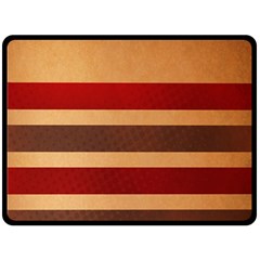 Vintage Striped Polka Dot Red Brown Fleece Blanket (large)  by Mariart