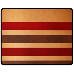 Vintage Striped Polka Dot Red Brown Fleece Blanket (medium)  by Mariart