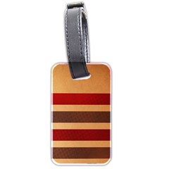 Vintage Striped Polka Dot Red Brown Luggage Tags (two Sides) by Mariart