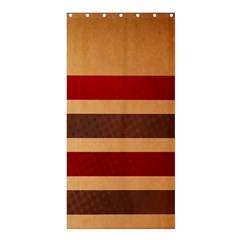 Vintage Striped Polka Dot Red Brown Shower Curtain 36  X 72  (stall)  by Mariart