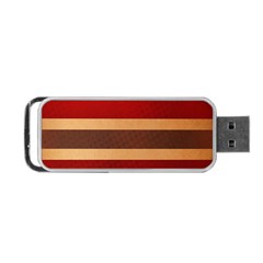 Vintage Striped Polka Dot Red Brown Portable Usb Flash (two Sides) by Mariart