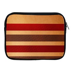 Vintage Striped Polka Dot Red Brown Apple Ipad 2/3/4 Zipper Cases by Mariart