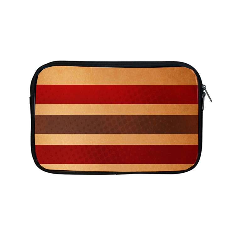 Vintage Striped Polka Dot Red Brown Apple MacBook Pro 13  Zipper Case