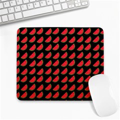 Watermelon Slice Red Black Fruite Large Mousepads by Mariart