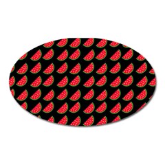 Watermelon Slice Red Black Fruite Oval Magnet