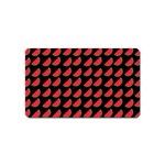 Watermelon Slice Red Black Fruite Magnet (Name Card) Front