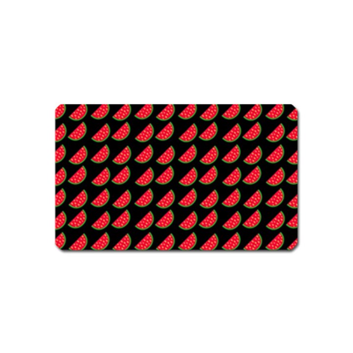 Watermelon Slice Red Black Fruite Magnet (Name Card)