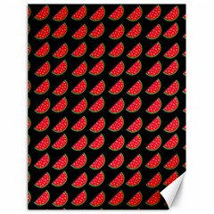 Watermelon Slice Red Black Fruite Canvas 18  X 24   by Mariart