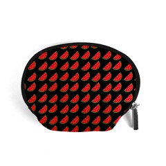 Watermelon Slice Red Black Fruite Accessory Pouches (Small) 