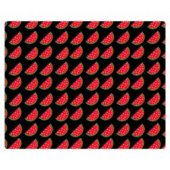 Watermelon Slice Red Black Fruite Double Sided Flano Blanket (medium)  by Mariart