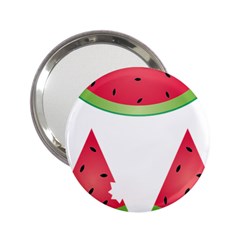 Watermelon Slice Red Green Fruite 2 25  Handbag Mirrors