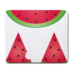 Watermelon Slice Red Green Fruite Large Mousepads by Mariart