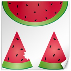 Watermelon Slice Red Green Fruite Canvas 20  X 20   by Mariart