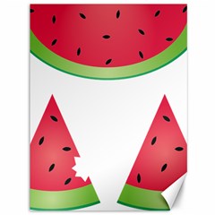 Watermelon Slice Red Green Fruite Canvas 36  X 48   by Mariart