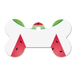 Watermelon Slice Red Green Fruite Dog Tag Bone (One Side) Front