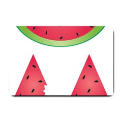 Watermelon Slice Red Green Fruite Small Doormat  by Mariart