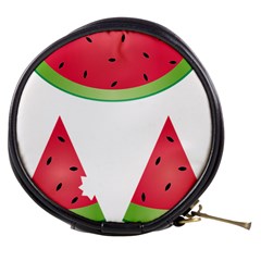 Watermelon Slice Red Green Fruite Mini Makeup Bags by Mariart