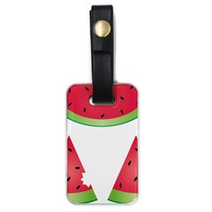 Watermelon Slice Red Green Fruite Luggage Tags (one Side)  by Mariart