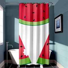 Watermelon Slice Red Green Fruite Shower Curtain 36  X 72  (stall)  by Mariart