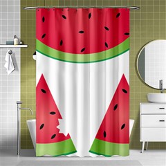 Watermelon Slice Red Green Fruite Shower Curtain 48  X 72  (small)  by Mariart