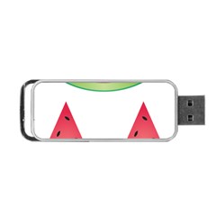 Watermelon Slice Red Green Fruite Portable Usb Flash (one Side) by Mariart