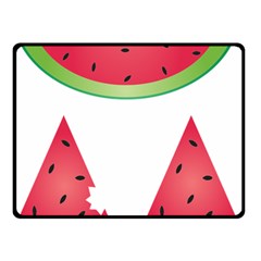 Watermelon Slice Red Green Fruite Double Sided Fleece Blanket (small)  by Mariart