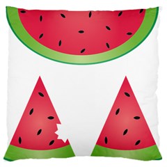 Watermelon Slice Red Green Fruite Standard Flano Cushion Case (two Sides) by Mariart