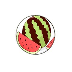 Watermelon Slice Red Green Fruite Circle Hat Clip Ball Marker by Mariart