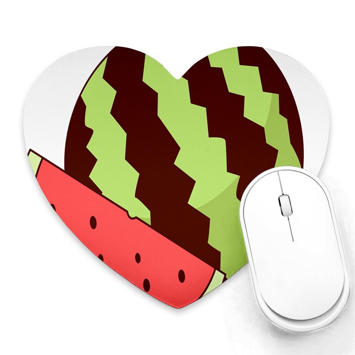 Watermelon Slice Red Green Fruite Circle Heart Mousepads