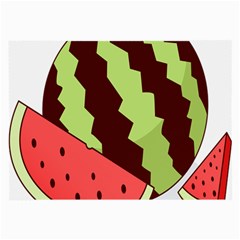 Watermelon Slice Red Green Fruite Circle Large Glasses Cloth