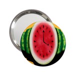 Watermelon Slice Red Orange Green Black Fruite Time 2.25  Handbag Mirrors Front