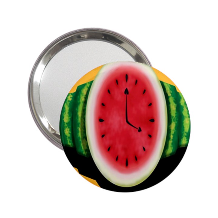 Watermelon Slice Red Orange Green Black Fruite Time 2.25  Handbag Mirrors