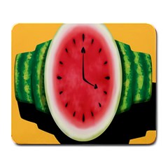 Watermelon Slice Red Orange Green Black Fruite Time Large Mousepads by Mariart