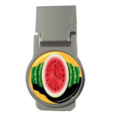 Watermelon Slice Red Orange Green Black Fruite Time Money Clips (round)  by Mariart