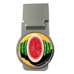 Watermelon Slice Red Orange Green Black Fruite Time Money Clips (Round)  Front