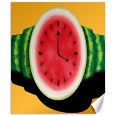 Watermelon Slice Red Orange Green Black Fruite Time Canvas 8  X 10  by Mariart