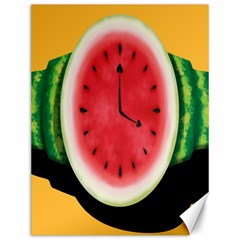 Watermelon Slice Red Orange Green Black Fruite Time Canvas 12  X 16  