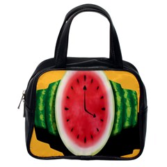 Watermelon Slice Red Orange Green Black Fruite Time Classic Handbags (one Side) by Mariart