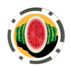 Watermelon Slice Red Orange Green Black Fruite Time Poker Chip Card Guard (10 Pack) by Mariart