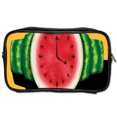 Watermelon Slice Red Orange Green Black Fruite Time Toiletries Bags by Mariart