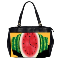 Watermelon Slice Red Orange Green Black Fruite Time Office Handbags (2 Sides)  by Mariart